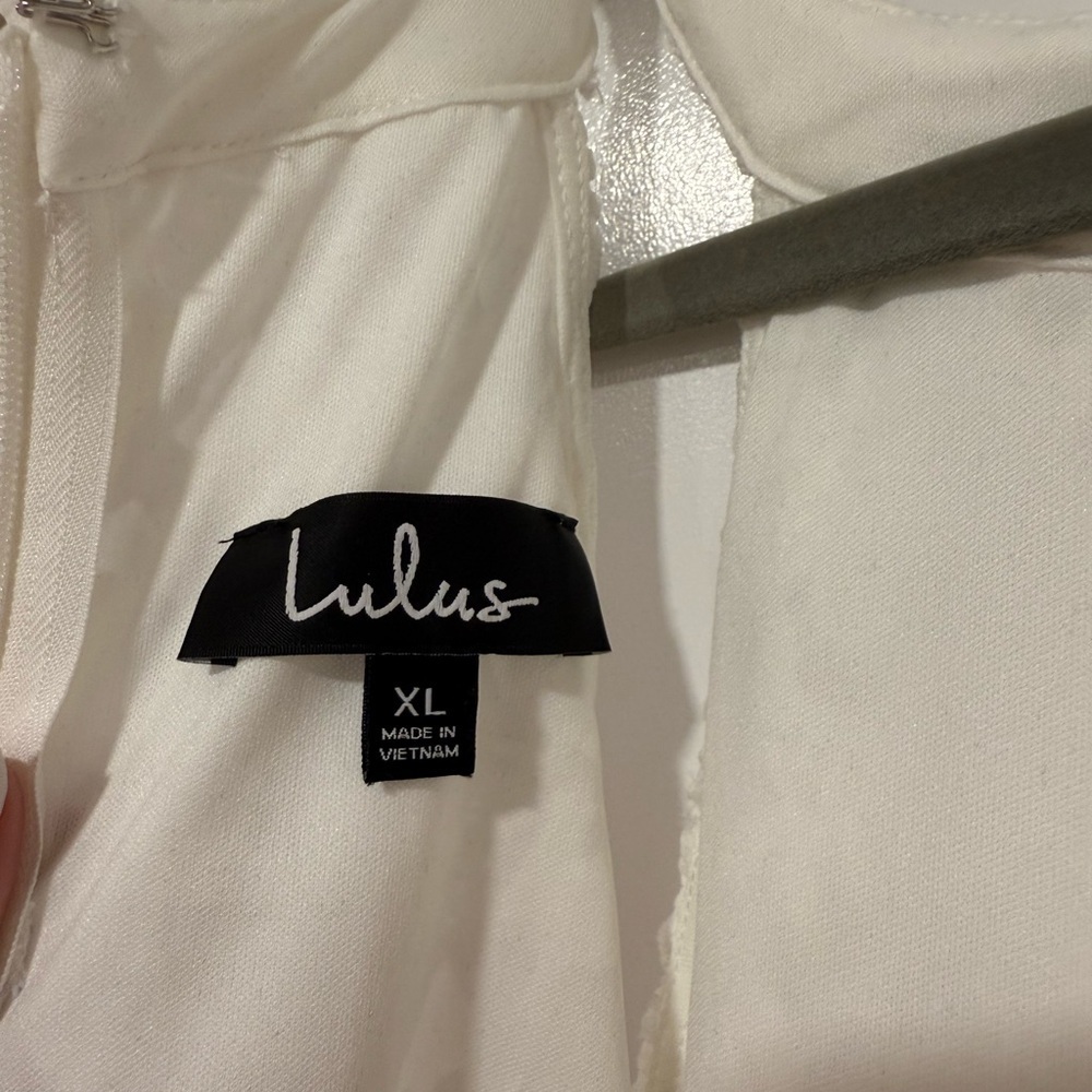 Lulus White Lace Mini Dress Love Poem- XL - Picture 6 of 8